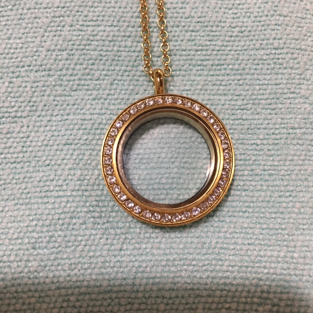 Gold Origami Owl Locket Set